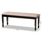 Baxton Studio Corey Sand Upholstered and Dark Brown Finished Wood Dining Bench 171-10922 - alternate 6